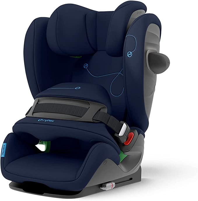 CYBEX Gold Pallas G i-Size Child Car Seat, Removable Crash Guard, 21kg, Convertible to High-Back Booster Seat, 1/2/3 Group (9-50kg), Approx. 15 months to 12 years), navy blue