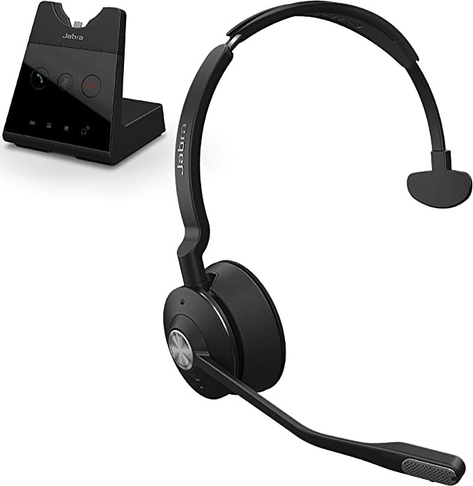 Jabra Jabra Engage 65 wireless headset, mono – phone headset, industry-leading wireless performance, advanced noise-cancelling microphone, call center headset, all-day battery life